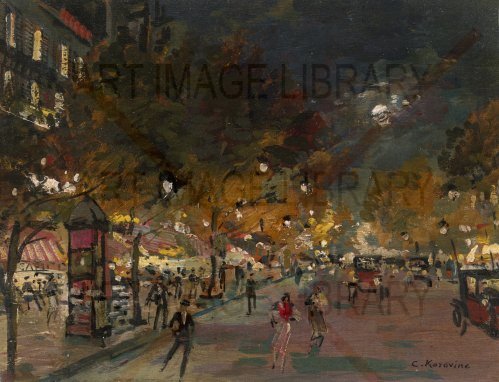 Image no. 3503: Parisian Boulevards by Night (Konstantin Korovin), code=S, ord=0, date=early 20th century